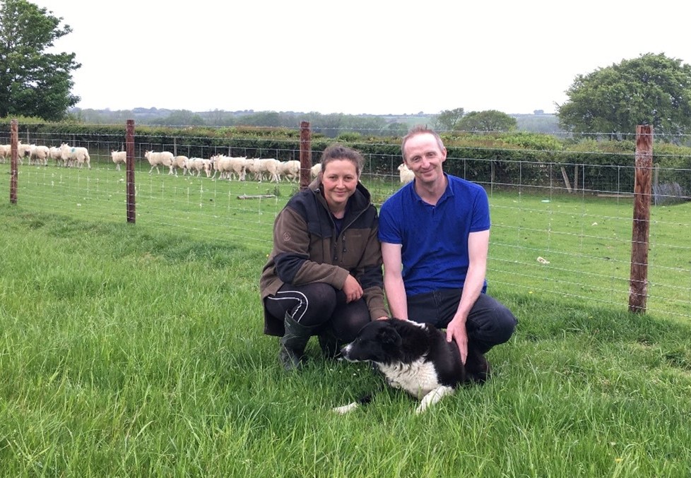 Dyfrig Bowen, and his partner Lyndsey, from Pengelli Farm in Cardigan.