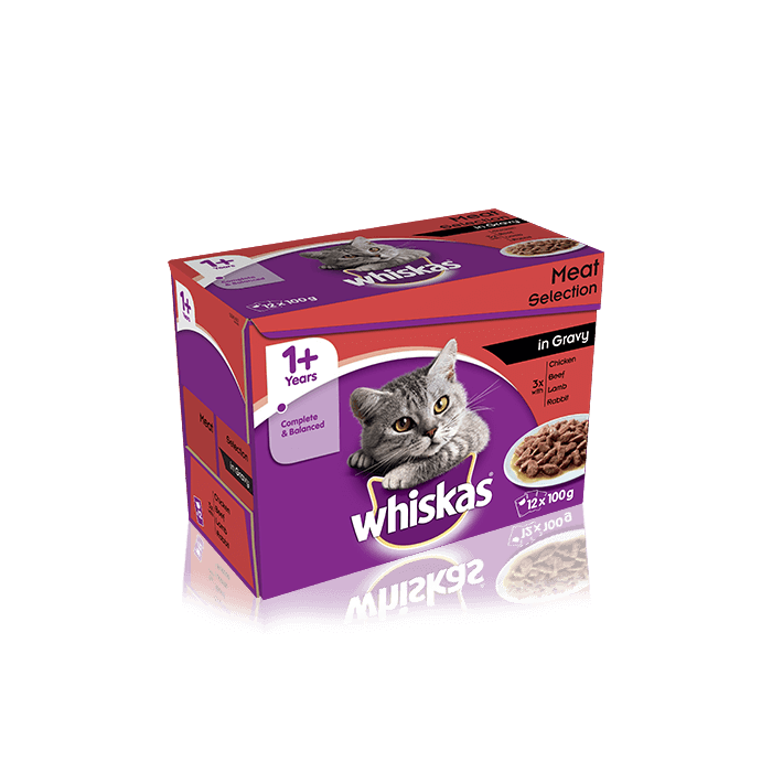 Whiskas 1 Years Cat Meaty Selection in Gravy 12 x 100g