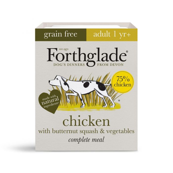 Forthglade Grain Free Chicken Dog Food Tray 395g Wynnstay Country St