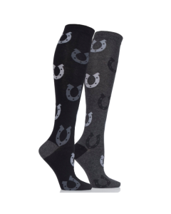 Storm Bloc Lightweight Long Socks with Horseshoe design (2 Pairs)