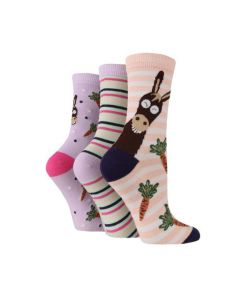 Wild Feet Animal Ladies Crew - 3 pack