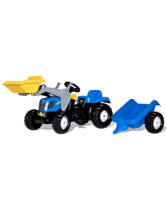 Rolly Kid New Holland T7040 Tractor, Frontloader & Trailer