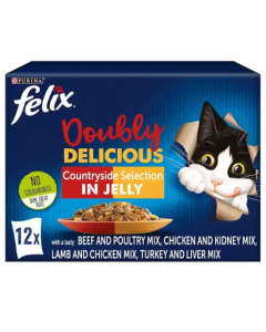 Felix Doubly Delicious Meaty Cat Food 12Pk