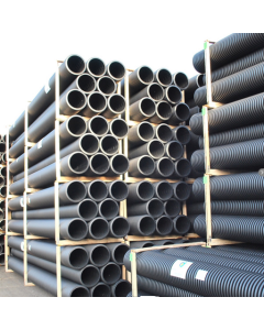 Twinwall Pipe (Unperforated) - 100mm, 6m with Coupler