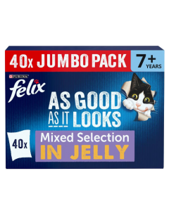 Felix 'As Good as it looks' Mixed Selection 40pk Senior Cat Food