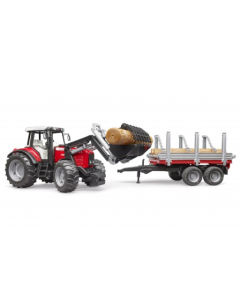 Bruder Massey Ferguson 7480, Frontloader and Trailer