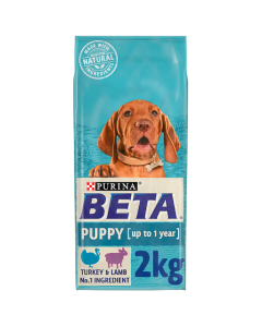 BETA Puppy Turkey and Lamb Dry Dog Food - 2kg 