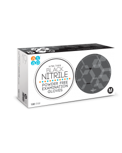 Nitrile Long Cuff Black Gloves