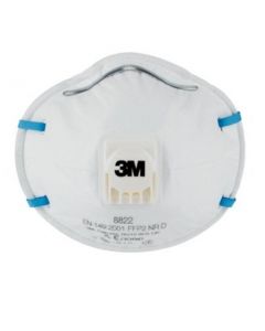 3M Hand Sanding and Power Tool Respirator 8822, FFP2, valved - 10/PK