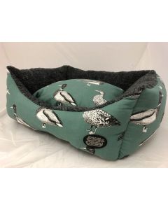 Teal Duck Rectangle Dog Bed