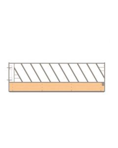 IAE Diagonal Feed Fence Gate Unit (Timber Base) - 14' 7"