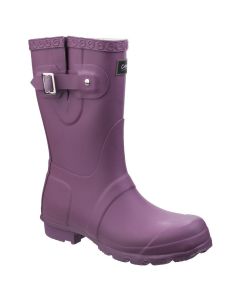 Womens Windsor Short Purple Festival Wellingtons