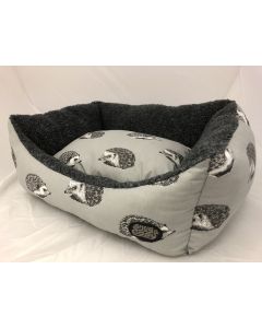 Grey Hedgehog Rectangle Dog Bed 21"