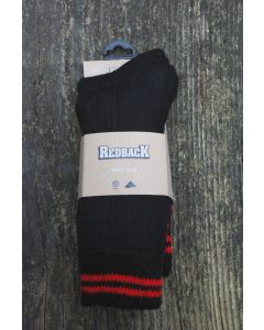 Redback 2pk Black Socks