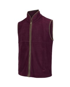 Hoggs Stenton Technical Fleece Gilet - Merlot - XX Large