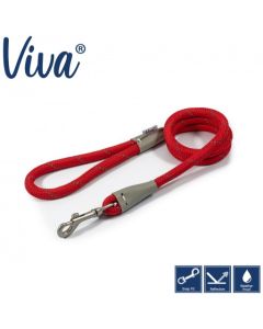 Ancol Viva Rope Lead Reflective - Red - 1.07m x12mm